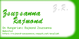 zsuzsanna rajmond business card